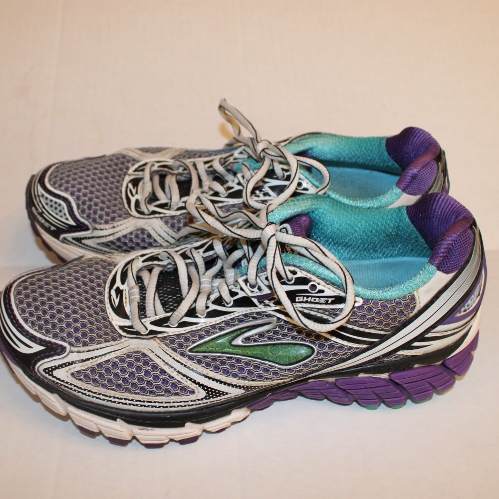 Brooks Ghost 5 1201131B532 Running Shoes Size 91/2 Silver/Purple Women's - Picture 7 of 8